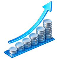 Growing graph of coins